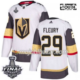 Dresovi Vegas Golden Knights Marc-Andre Fleury 29 2018 Stanley Cup Final Patch Adidas Bijela Authentic - Dječji